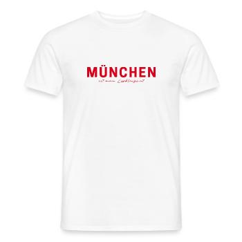 T-Shirt Munich – Joie de vivre bavaroise - T-shirt homme - blanc - Devant - AI Model Male 178 dark (178cm)
