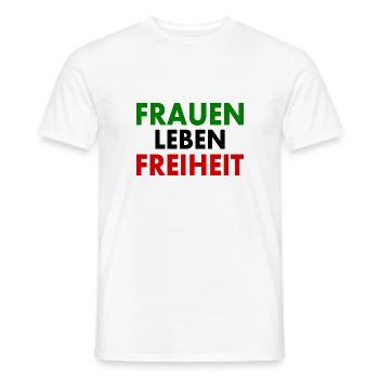 Frauen leben freiheit - Männer T-Shirt - Weiß - Vorne - AI Model Male 178 dark (178cm)