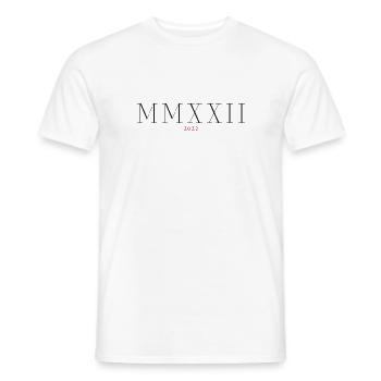 Römische Zahl Geburtsjahr Made in 2022 - Männer T-Shirt - Weiß - Vorne - AI Model Male 178 dark (178cm)