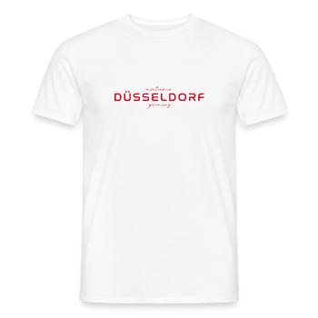 Düsseldorf T-Shirt – Skyline & Rhine Style - Men's T-Shirt - white - Front - AI Model Male 178 dark (178cm)