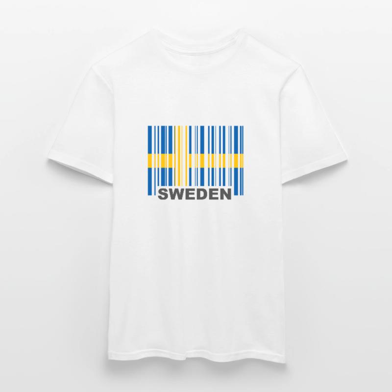Drapeau de la Suède Code à barres GTIN EAN Code UPC EU T-shirt homme