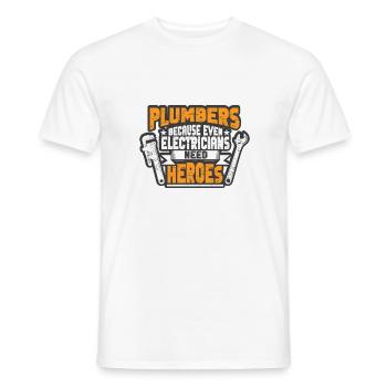 Handwerker Installateur Spruch Klempner - Männer T-Shirt - Weiß - Vorne - AI Model Male 178 dark (178cm)