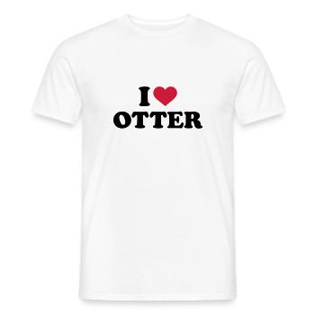 Otter - Männer T-Shirt - Weiß - Vorne - AI Model Male 178 dark (178cm)