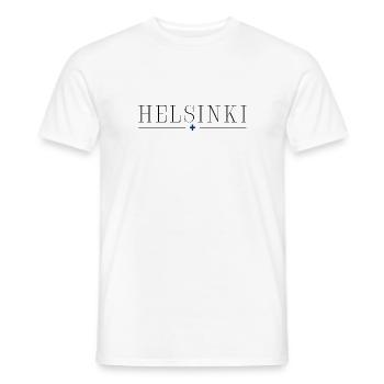 Helsinki T-Shirt: Design, Natur, Eleganz - Männer T-Shirt - Weiß - Vorne - AI Model Male 178 dark (178cm)