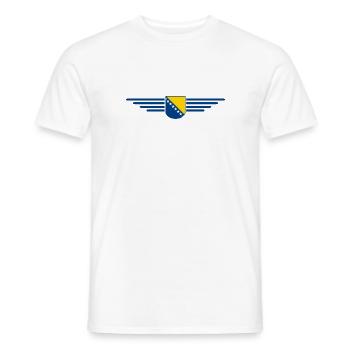 Bosnia & Herzegovina T-Shirt - Men's T-Shirt - white - Front - AI Model Male 178 dark (178cm)