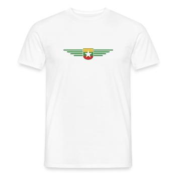 Myanmar T-Shirt – Ein Hauch von Tradition - Männer T-Shirt - Weiß - Vorne - AI Model Male 178 dark (178cm)