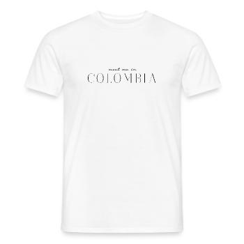 J’aime la Colombie - T-shirt homme - blanc - Devant - AI Model Male 178 dark (178cm)