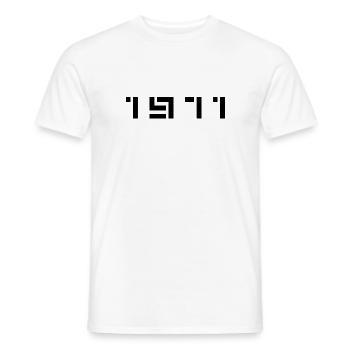 Geburtsjahr Geburtstag Born In - Made in 1971 - Männer T-Shirt - Weiß - Vorne - AI Model Male 178 dark (178cm)