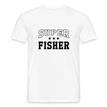 Super Fisher - T-shirt homme - blanc - Devant - AI Model Male 178 dark (178cm)
