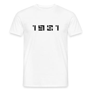 Geburtsjahr Geburtstag Born In - Made in 1981 - Männer T-Shirt - Weiß - Vorne - AI Model Male 178 dark (178cm)