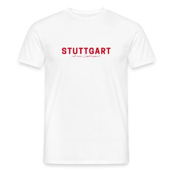 Stuttgart T-Shirt – Heimat & Skyline Style - Männer T-Shirt - Weiß - Vorne - AI Model Male 178 dark (178cm)