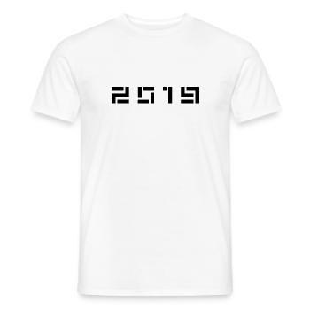 Year of Birth Birthday Born In - Made in 2019 - Men's T-Shirt - white - Front - AI Model Male 178 dark (178cm)
