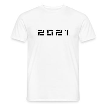 Année de naissance Anniversaire Né(e) en - Fabriqué en 2021 - T-shirt homme - blanc - Devant - AI Model Male 178 dark (178cm)