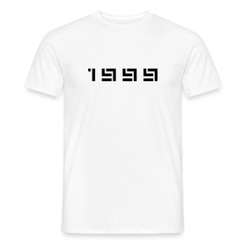 Année de naissance Anniversaire Né(e) en 1999 - T-shirt homme - blanc - Devant - AI Model Male 178 dark (178cm)