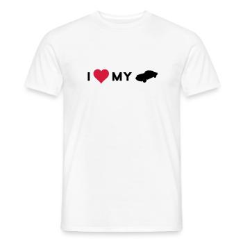 i love my car - Männer T-Shirt - Weiß - Vorne - AI Model Male 178 dark (178cm)