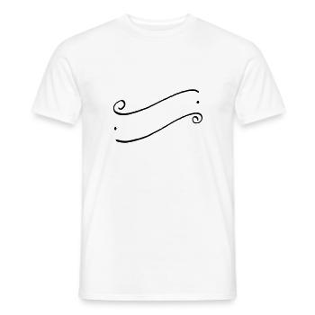 Decoration sketch line - Men's T-Shirt - white - Front - AI Model Male 178 dark (178cm)