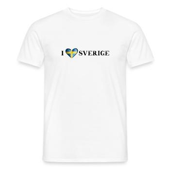 I LOVE SVERIGE Idée cadeau Suède Suède - T-shirt homme - blanc - Devant - AI Model Male 178 dark (178cm)