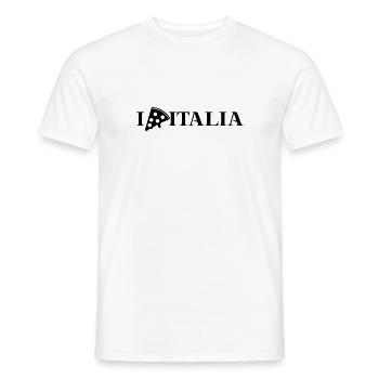 Italy Pizza I LOVE ITALIA Gift Idea - Men's T-Shirt - white - Front - AI Model Male 178 dark (178cm)