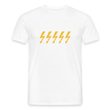 fulmine - T-shirt uomo - bianco - Fronte - AI Model Male 178 dark (178cm)