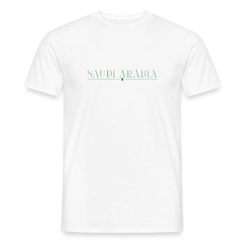 J’aime l’Arabie Saoudite, l’élégance style design T-shi - T-shirt homme - blanc - Devant - AI Model Male 178 dark (178cm)