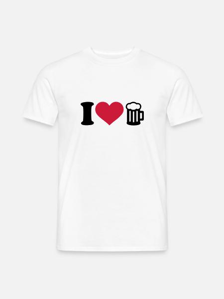 I love beer - Men's T-Shirt - white