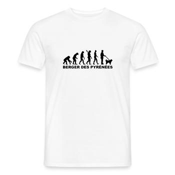 Berger des Pyrénées - Men's T-Shirt - white - Front - AI Model Male 178 dark (178cm)