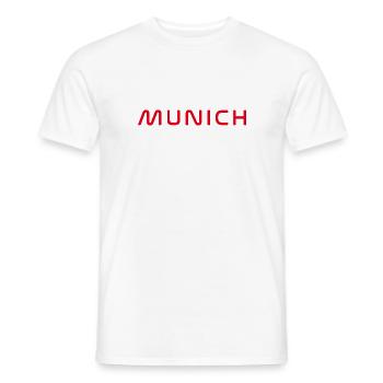 T-Shirt Munich – Joie de vivre bavaroise - T-shirt homme - blanc - Devant - AI Model Male 178 dark (178cm)