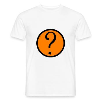 point d’interrogation symbole - T-shirt homme - blanc - Devant - AI Model Male 178 dark (178cm)