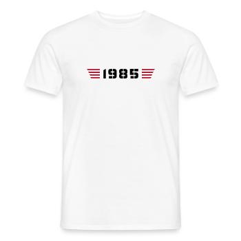 Année de naissance Anniversaire Né en 1985 - Fait en 1985 - T-shirt homme - blanc - Devant - AI Model Male 178 dark (178cm)