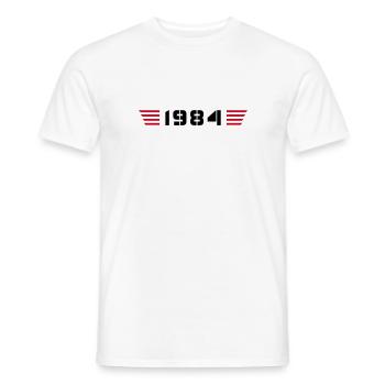 Année de naissance Né en 1984 - Fabriqué en 1984 - T-shirt homme - blanc - Devant - AI Model Male 178 dark (178cm)