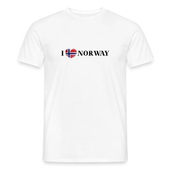 I LOVE NORWAY Gift Idea Norway - Men's T-Shirt - white - Front - AI Model Male 178 dark (178cm)