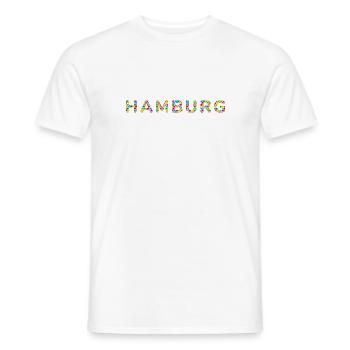 T-shirt Hambourg – Hafenstadt-Style - T-shirt homme - blanc - Devant - AI Model Male 178 dark (178cm)