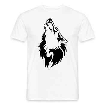 wolf - Men's T-Shirt - white - Front - AI Model Male 178 dark (178cm)