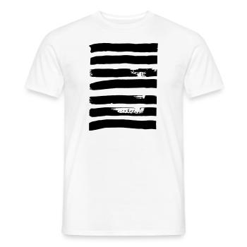 Linien dick - Männer T-Shirt - Weiß - Vorne - AI Model Male 178 dark (178cm)