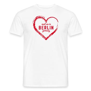 Berlin Deutschland Fan Flagge Design T Shirt - Männer T-Shirt - Weiß - Vorne - AI Model Male 178 dark (178cm)