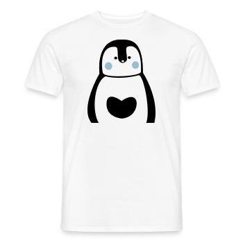 sweet penguin penguin lover penguin fan gift - Men's T-Shirt - white - Front - AI Model Male 178 dark (178cm)
