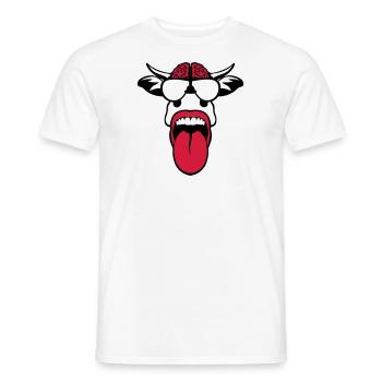 Brain Brain Bezel Tongue Shoots Brain - Men's T-Shirt - white - Front - AI Model Male 178 dark (178cm)