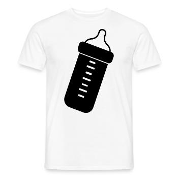 Biberon - T-shirt homme - blanc - Devant - AI Model Male 178 dark (178cm)