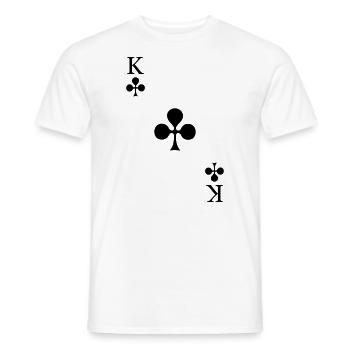 Cross King Costume Card Card Game Carnival - Men's T-Shirt - white - Front - AI Model Male 178 dark (178cm)