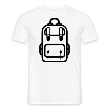 Sac a dos - T-shirt homme - blanc - Devant - AI Model Male 178 dark (178cm)
