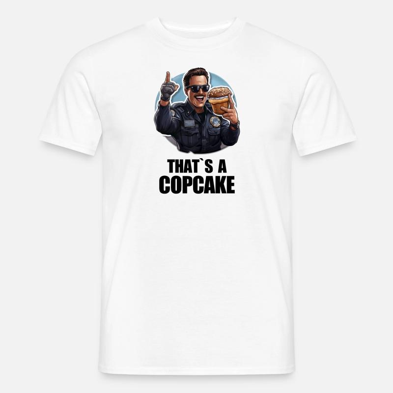 That´s a COPCAKE - Männer T-Shirt - Weiß
