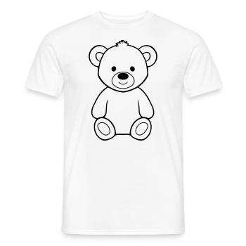 Teddy Bear - Men's T-Shirt - white - Front - AI Model Male 178 dark (178cm)