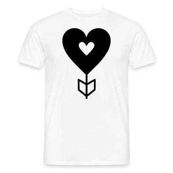 Herz-Pfeil - Männer T-Shirt - Weiß - Vorne - AI Model Male 178 dark (178cm)