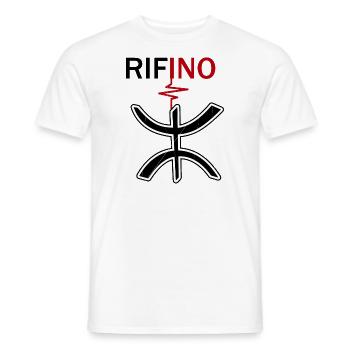 Rifino Rif Ino - Men's T-Shirt - white - Front - AI Model Male 178 dark (178cm)