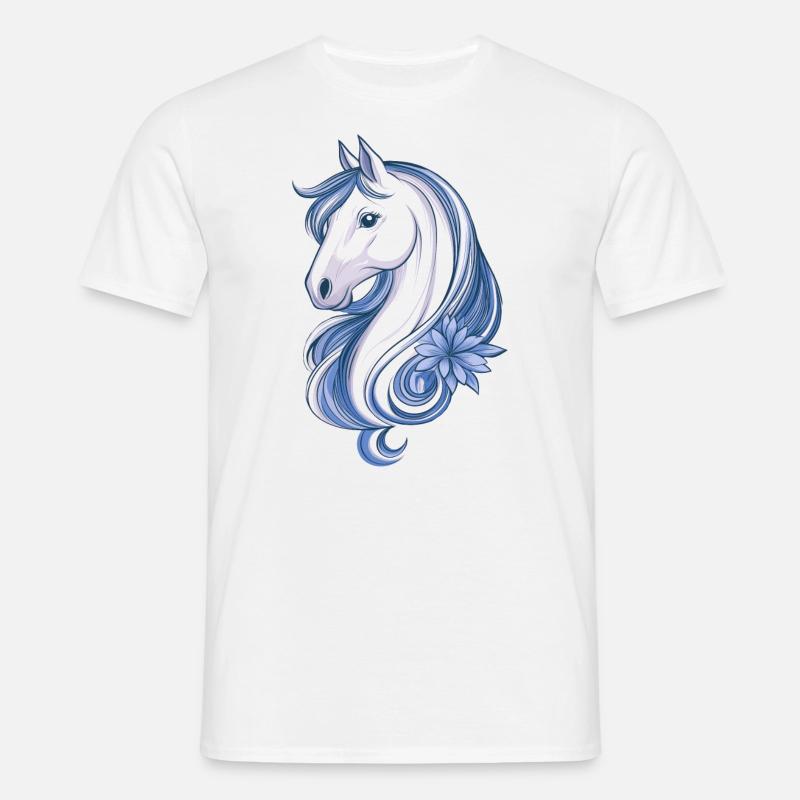 Süßes Pferd - Männer T-Shirt - Weiß