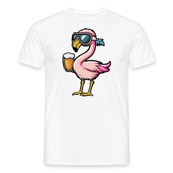 Flamingo Apres Ski Bier - Männer T-Shirt - Weiß - Vorne - AI Model Male 178 dark (178cm)