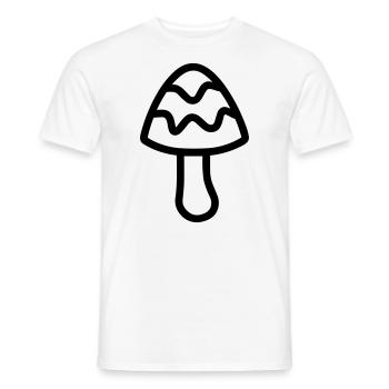 Mushroom - Men's T-Shirt - white - Front - AI Model Male 178 dark (178cm)
