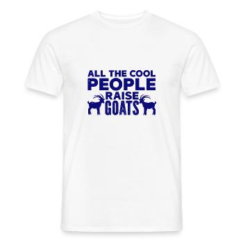 Ziege - Bock - Geiß - Bauernhof - Zoo - Urlaub - Männer T-Shirt - Weiß - Vorne - AI Model Male 178 dark (178cm)