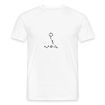 Zodiac Poissons noir - T-shirt homme - blanc - Devant - AI Model Male 178 dark (178cm)