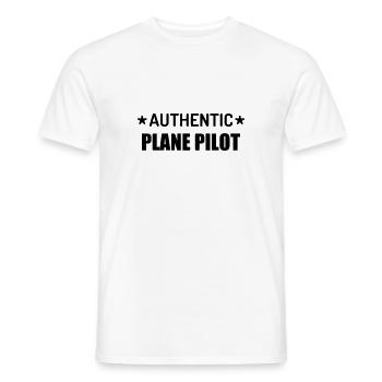 Aircraft Pilot Fly Flugzeug Avion Plane Airplane - Men's T-Shirt - white - Front - AI Model Male 178 dark (178cm)